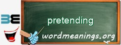 WordMeaning blackboard for pretending